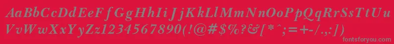 Baske8 Font – Gray Fonts on Red Background