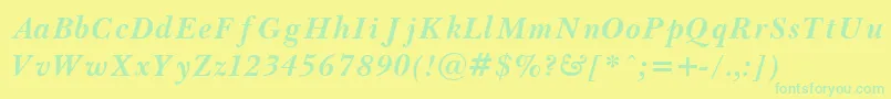 Police Baske8 – polices vertes sur fond jaune