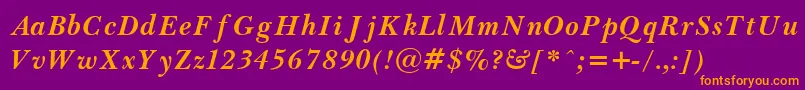 Baske8 Font – Orange Fonts on Purple Background