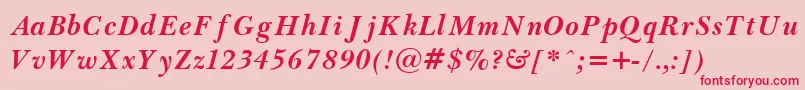 Baske8 Font – Red Fonts on Pink Background