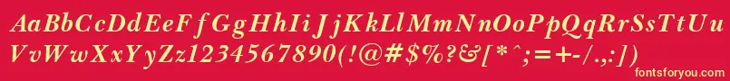 Baske8 Font – Yellow Fonts on Red Background