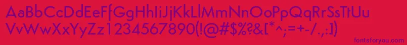 SemplicitaMedium Font – Purple Fonts on Red Background