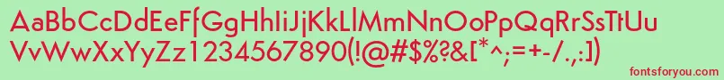 SemplicitaMedium Font – Red Fonts on Green Background