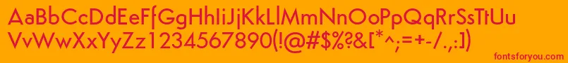 SemplicitaMedium Font – Red Fonts on Orange Background