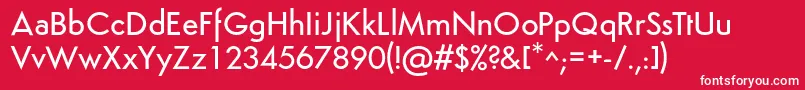SemplicitaMedium Font – White Fonts on Red Background