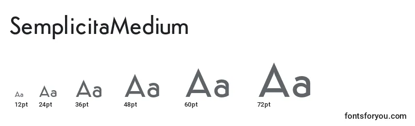 Размеры шрифта SemplicitaMedium