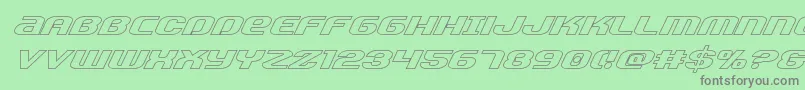 Teamamericaout Font – Gray Fonts on Green Background