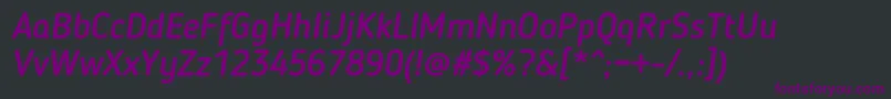 Шрифт BloggerSansMediumItalic – фиолетовые шрифты на чёрном фоне