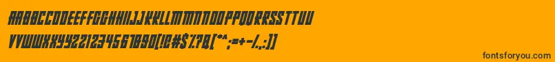 Czcionka RussianDollmakerItalic – czarne czcionki na pomarańczowym tle