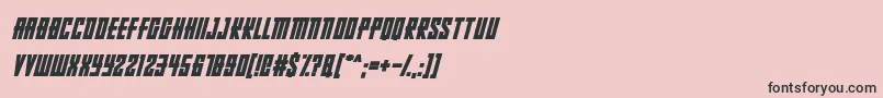 RussianDollmakerItalic-Schriftart – Schwarze Schriften auf rosa Hintergrund