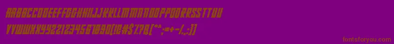 RussianDollmakerItalic Font – Brown Fonts on Purple Background