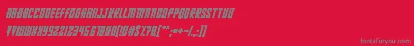 RussianDollmakerItalic Font – Gray Fonts on Red Background