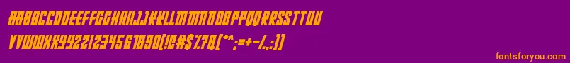 Police RussianDollmakerItalic – polices orange sur fond violet