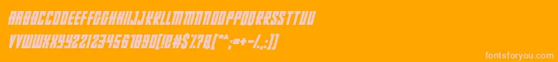 Fonte RussianDollmakerItalic – fontes rosa em um fundo laranja
