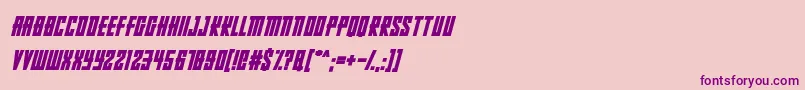 RussianDollmakerItalic-fontti – violetit fontit vaaleanpunaisella taustalla