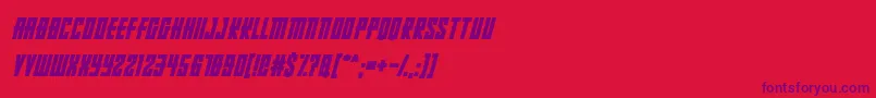 RussianDollmakerItalic Font – Purple Fonts on Red Background