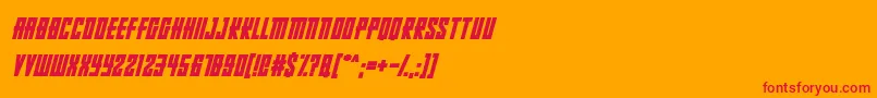 フォントRussianDollmakerItalic – オレンジの背景に赤い文字