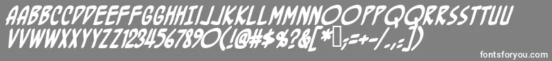BottlerocketBbBold Font – White Fonts on Gray Background