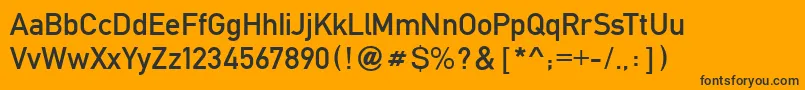FetteMittelschriftRegular-fontti – mustat fontit oranssilla taustalla