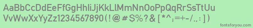 FetteMittelschriftRegular Font – Gray Fonts on Green Background