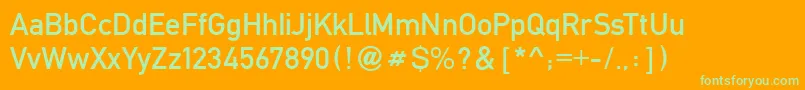fuente FetteMittelschriftRegular – Fuentes Verdes Sobre Fondo Naranja