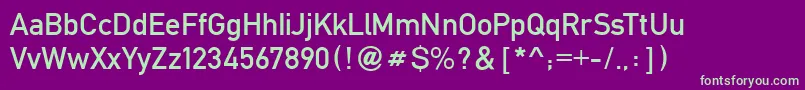 FetteMittelschriftRegular Font – Green Fonts on Purple Background