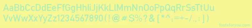 FetteMittelschriftRegular-Schriftart – Grüne Schriften auf gelbem Hintergrund