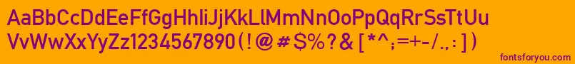 FetteMittelschriftRegular-Schriftart – Violette Schriften auf orangefarbenem Hintergrund