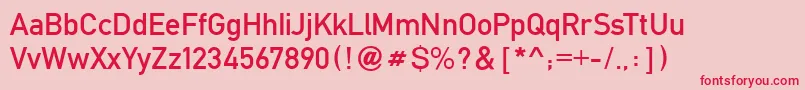 FetteMittelschriftRegular Font – Red Fonts on Pink Background