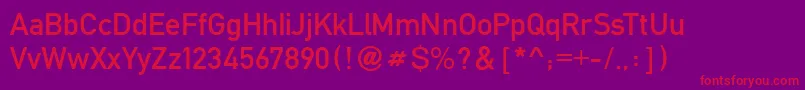 FetteMittelschriftRegular Font – Red Fonts on Purple Background