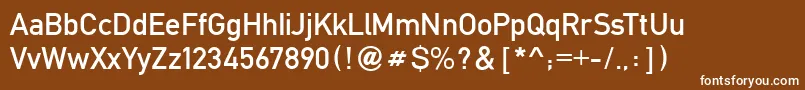 FetteMittelschriftRegular Font – White Fonts on Brown Background