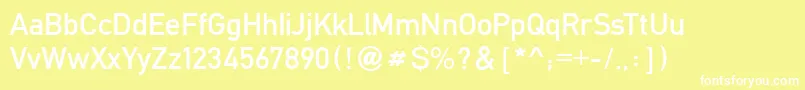 FetteMittelschriftRegular Font – White Fonts on Yellow Background
