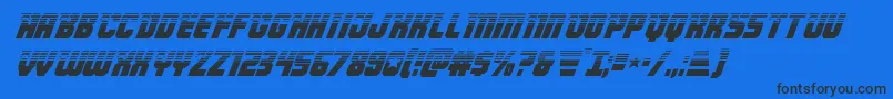 Armyrangershalfital-fontti – mustat fontit sinisellä taustalla