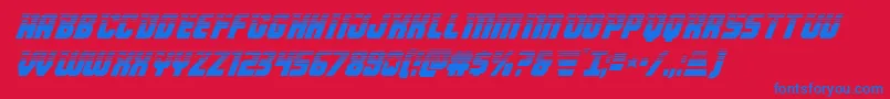 Czcionka Armyrangershalfital – niebieskie czcionki na czerwonym tle