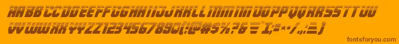 Armyrangershalfital Font – Brown Fonts on Orange Background