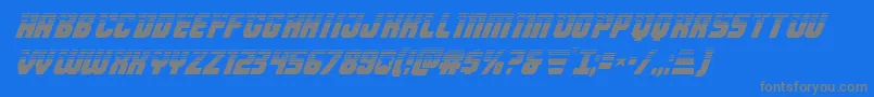 Armyrangershalfital Font – Gray Fonts on Blue Background