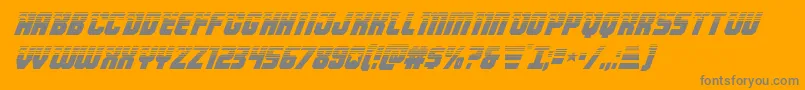 Armyrangershalfital-Schriftart – Graue Schriften auf orangefarbenem Hintergrund