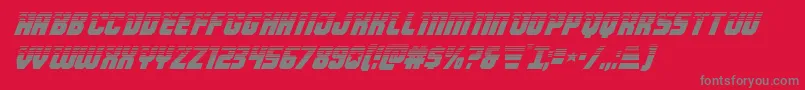 フォントArmyrangershalfital – 赤い背景に灰色の文字