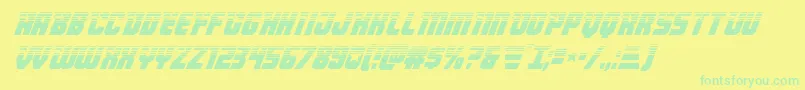 Armyrangershalfital Font – Green Fonts on Yellow Background