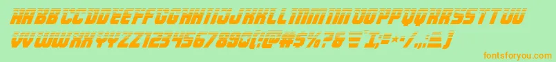 Шрифт Armyrangershalfital – оранжевые шрифты на зелёном фоне