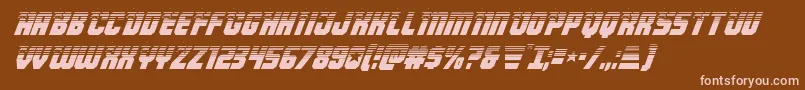 Armyrangershalfital Font – Pink Fonts on Brown Background