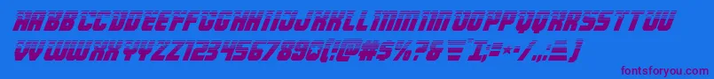 Шрифт Armyrangershalfital – фиолетовые шрифты на синем фоне