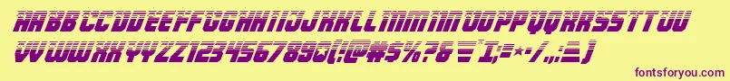 Armyrangershalfital Font – Purple Fonts on Yellow Background