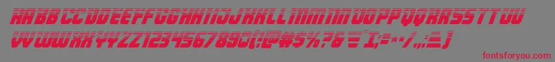 Armyrangershalfital-Schriftart – Rote Schriften auf grauem Hintergrund