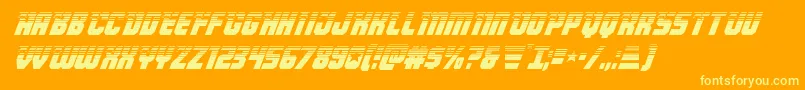 Armyrangershalfital Font – Yellow Fonts on Orange Background