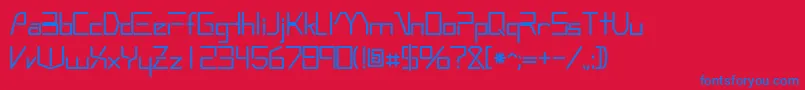 RobotypeRegular Font – Blue Fonts on Red Background