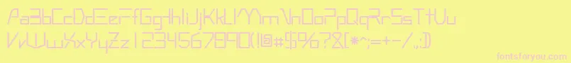 RobotypeRegular Font – Pink Fonts on Yellow Background