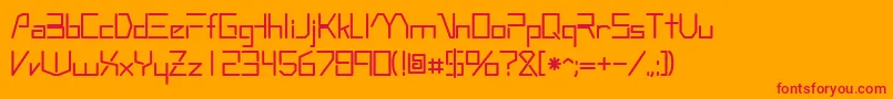 RobotypeRegular Font – Red Fonts on Orange Background