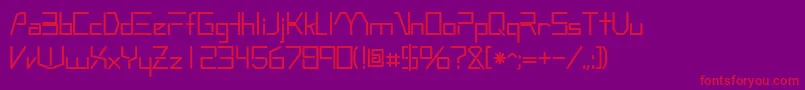 フォントRobotypeRegular – 紫の背景に赤い文字