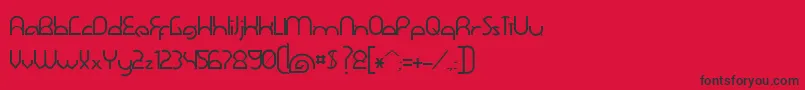 フォントDawner – 赤い背景に黒い文字
